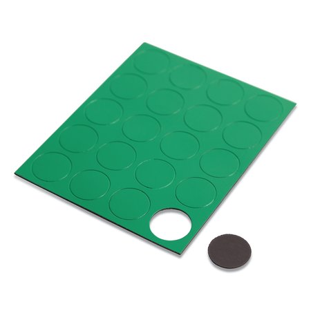 U BRANDS Heavy-Duty Board Magnets, Circles, Green, 0.75", PK20 5144U0-120